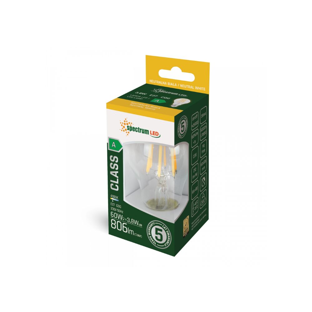 LED žarulja GLS E27 3.8W 4000K A-klasa - Slika 2