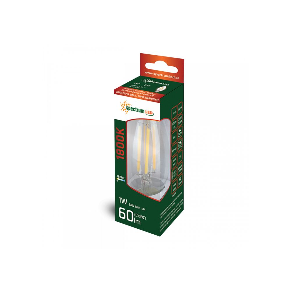 LED žarulja E14 1W 1800K - Slika 2