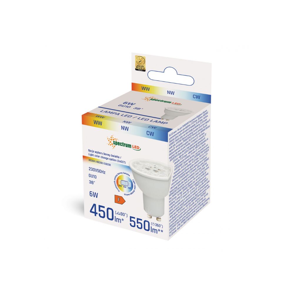 LED žarulja GU10 6W 3000K/4000K/6000K - Slika 2